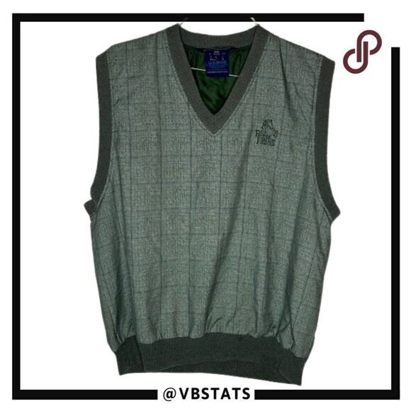 Sunderland of Scotland Green/Gray Plaid Golf Vest in Size Large - Picture 1 of 6